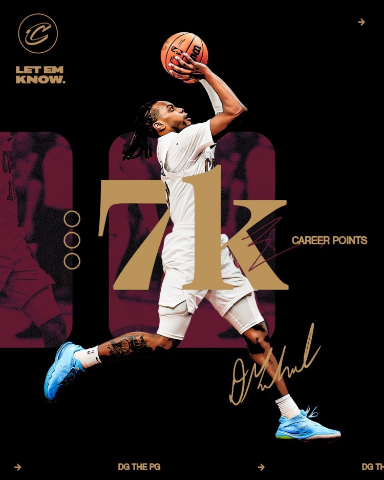 未來可期！加蘭騎士生涯得分達(dá)到7000分 隊(duì)史第11位！