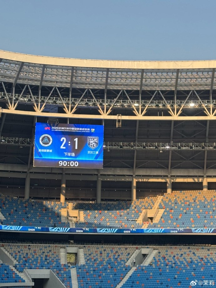 熱身賽：深圳新鵬城在常規(guī)時間2-1勝武漢三鎮(zhèn)，在加時賽2-2戰(zhàn)平